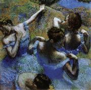 Edgar Degas Dancers in Blue Spain oil painting artist